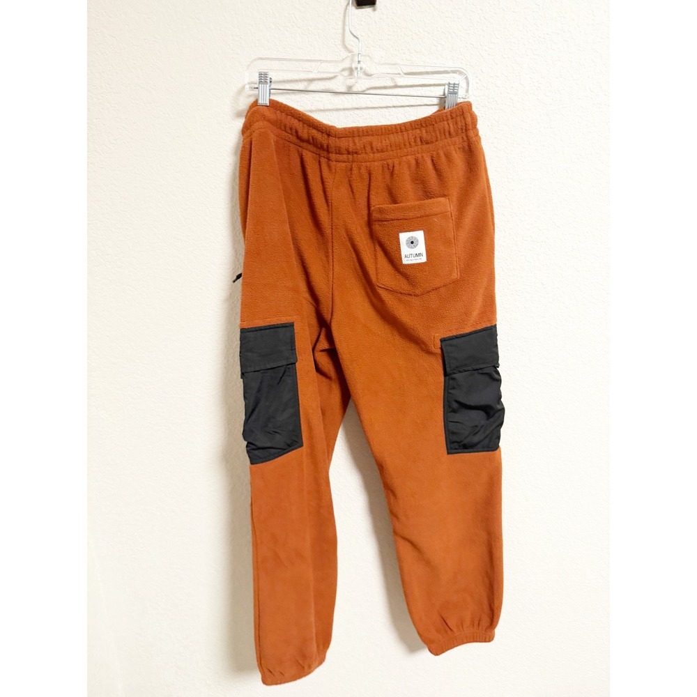 Autumn Mtn Collection Bask Fleece Cargo Joggers Pull On Orange Black Rust Medium - Picture 4 of 7